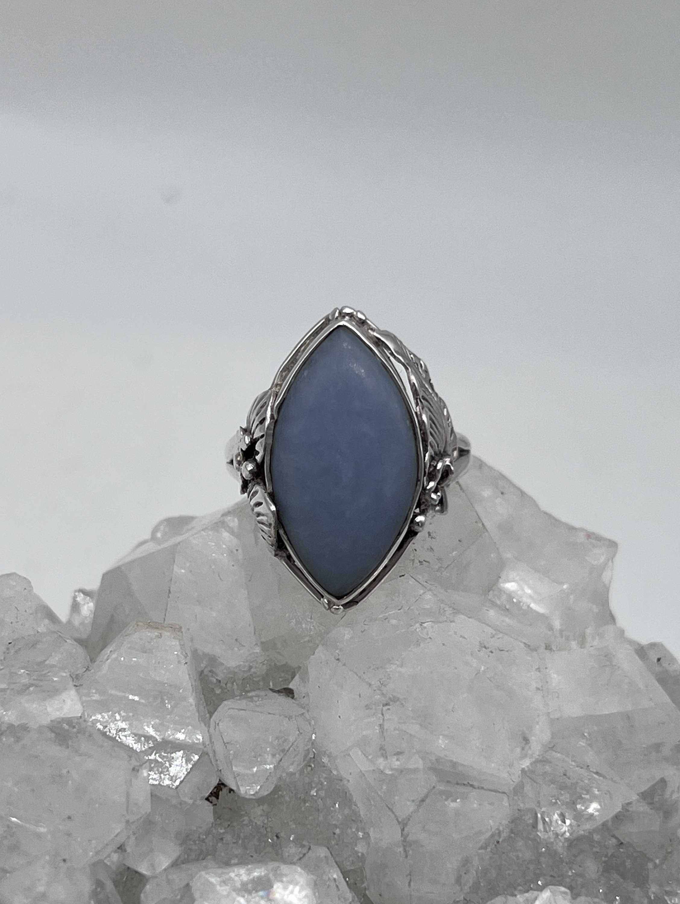 Unique Angelite Ring,  Size 9