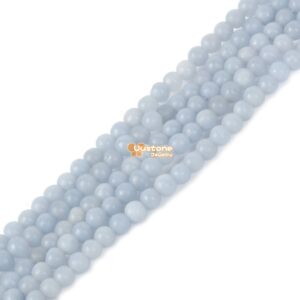 4mm Frosted Angelite Round Ball Loose Beads Diy Jewelry Making Strand 15.5-16"
