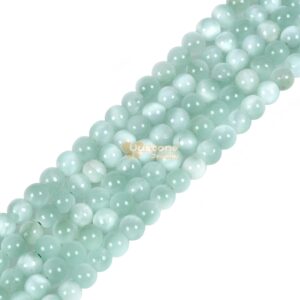 4mm Green Angelite Round Loose Gemstone Beads Jewelry Making Diy 16"