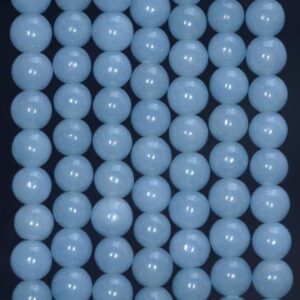 4MM Natural Angelite Gemstone Grade AAA Round Beads 15 inch Full Strand BULK LOT 1,2,6,12 and 50 (80016361-P59)
