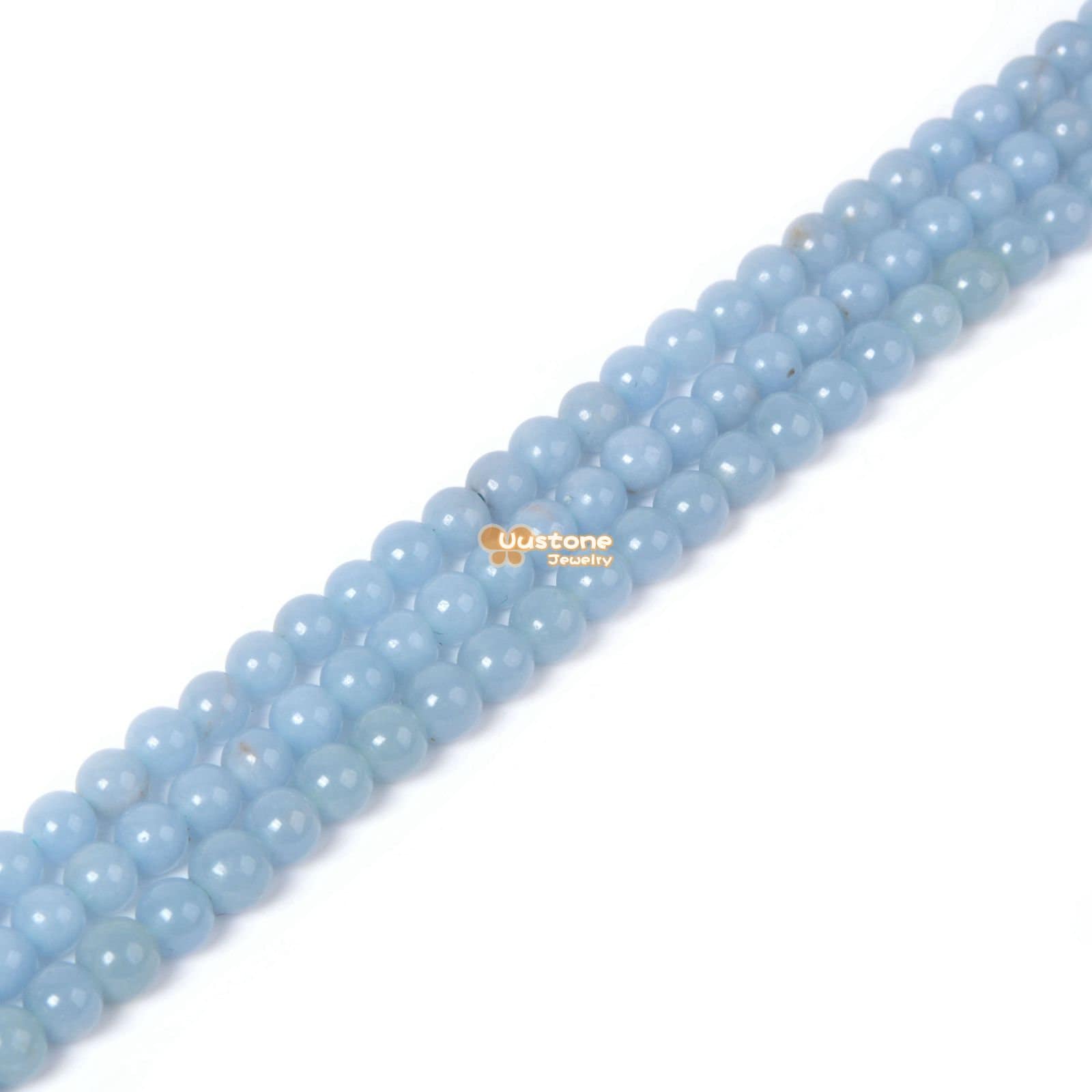 4mm Natural Angelite Round Loose Beads Diy Jewelry Making Strand 15.5-16"