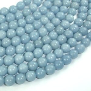 Angelite, 8mm, Round, 15.5 Inch, Full strand, Approx. 51 beads, Hole 1mm (117054003)