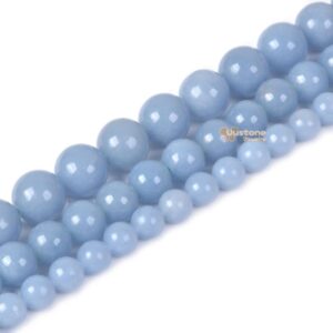 Angelite Round Ball Loose Gemstone Beads 6mm 8mm 10mm