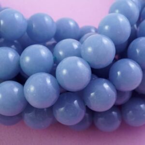 Angelite Beads (Round)(Smooth)(4mm)(6mm)(8mm)(10mm)(16"Strand)