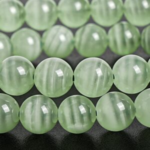 Green Angelite Beads Genuine Natural Round Gemstone Beads Beads