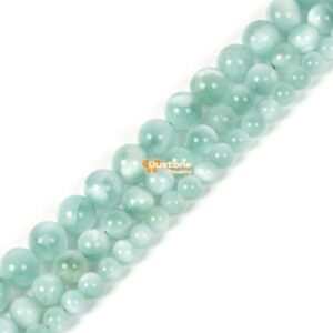 Moss Green Angelite Round Ball Loose Gemstone Beads 6mm 8mm 10mm