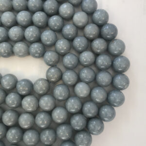 Natural Angelite 14mm Round Gemstone Bead-- -15.5 inch strand-