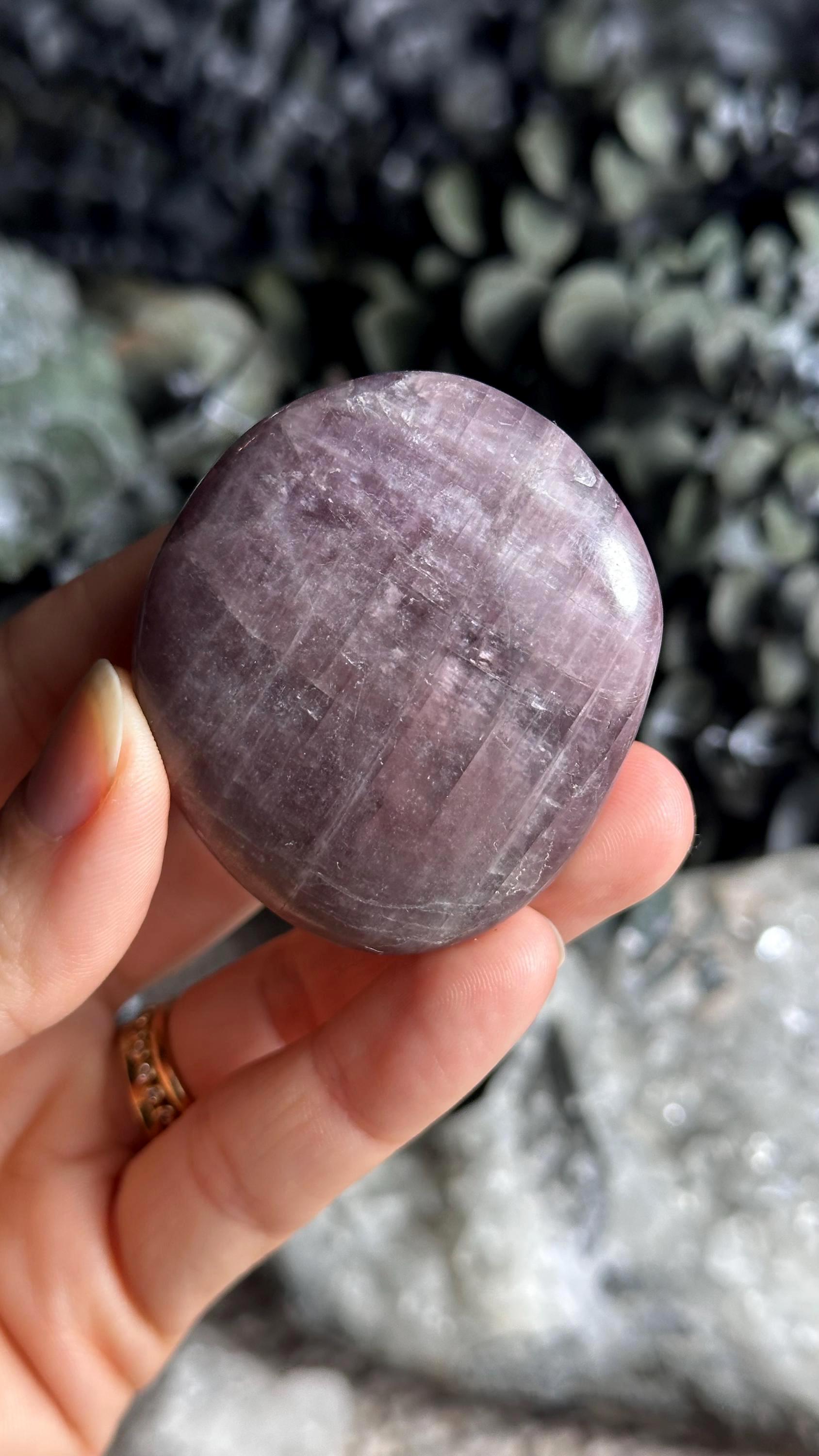 Anhydrite Palmstone, Purple Angelite Anhydrite Palmstone, Purple Angelite
