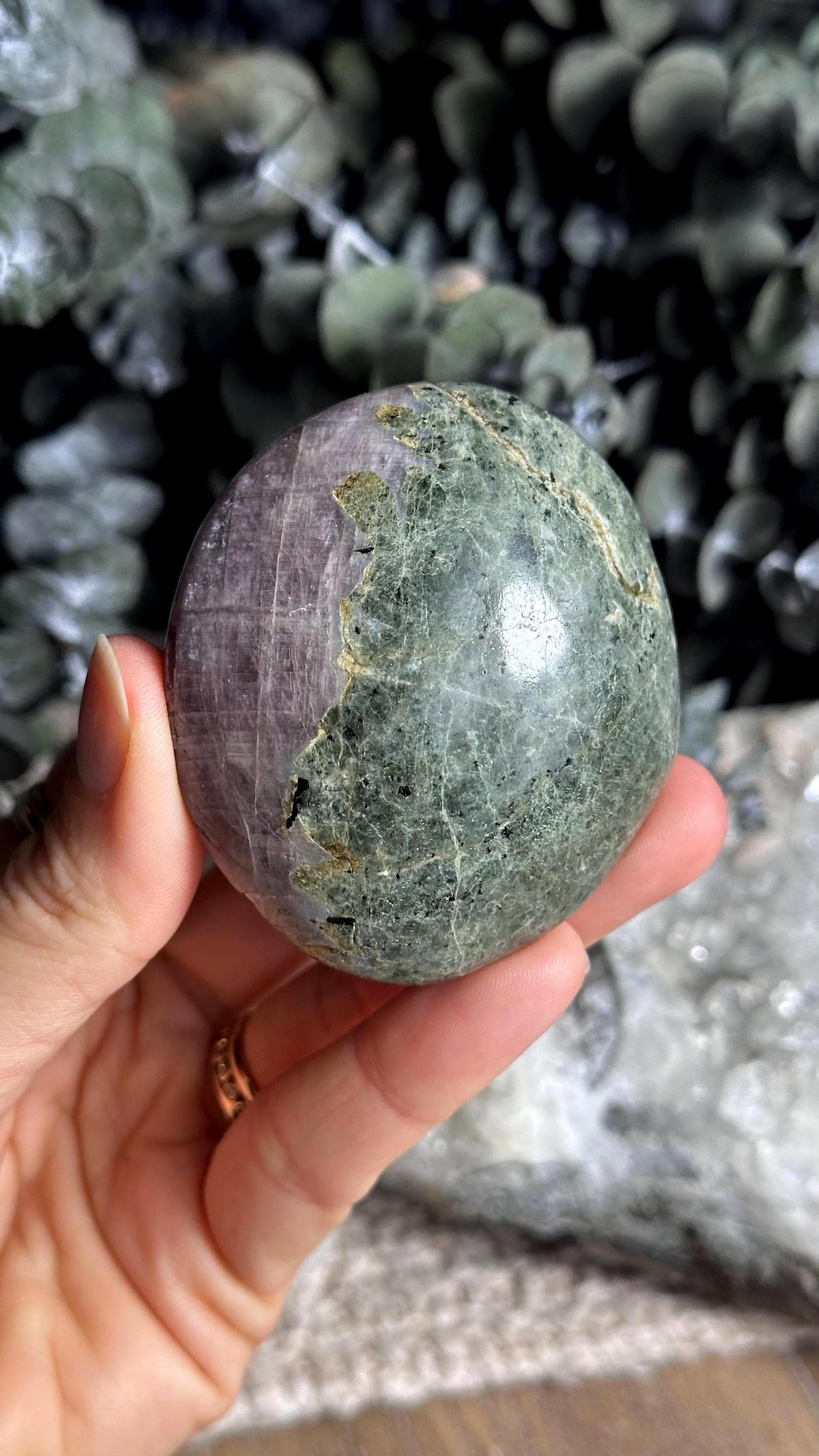 Anhydrite Palmstone, Purple Angelite