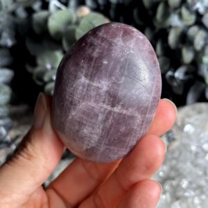 Anhydrite Palmstone, Purple Angelite Palm Stone Anhydrite Palmstone, Purple Angelite Palm Stone