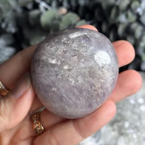 Anhydrite Palmstone, Purple Angelite Palm Stone Anhydrite Palmstone, Purple Angelite Palm Stone