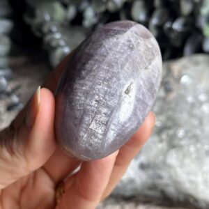 Anhydrite Palmstone, Purple Angelite Anhydrite Palmstone, Purple Angelite