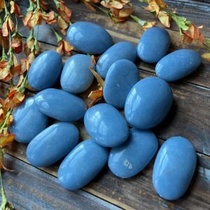 Angelite (blue Anhydrite) Palm Stone - Crystals Angelite (blue Anhydrite) Palm Stone - Crystals