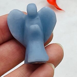 Angelite Crystal Angel Figurine, Standing Statuette, Angelic Reiki, Healing Crystal Angelite Crystal Angel Figurine, Standing Statuette, Angelic Reiki, Healing Crystal