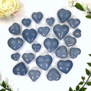 Crystal Hearts Angelite Polished Hearts Wholesale Crystals and Minerals Crystal Hearts Angelite Polished Hearts Wholesale Crystals and Minerals