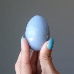 Angelite Egg Guardian Angel Spirit Guide Blue Celestial Gemstone Angelite Egg Guardian Angel Spirit Guide Blue Celestial Gemstone