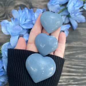 Angelite, Angelite Heart, Qty. 1 Angelite, Angelite Heart, Qty. 1