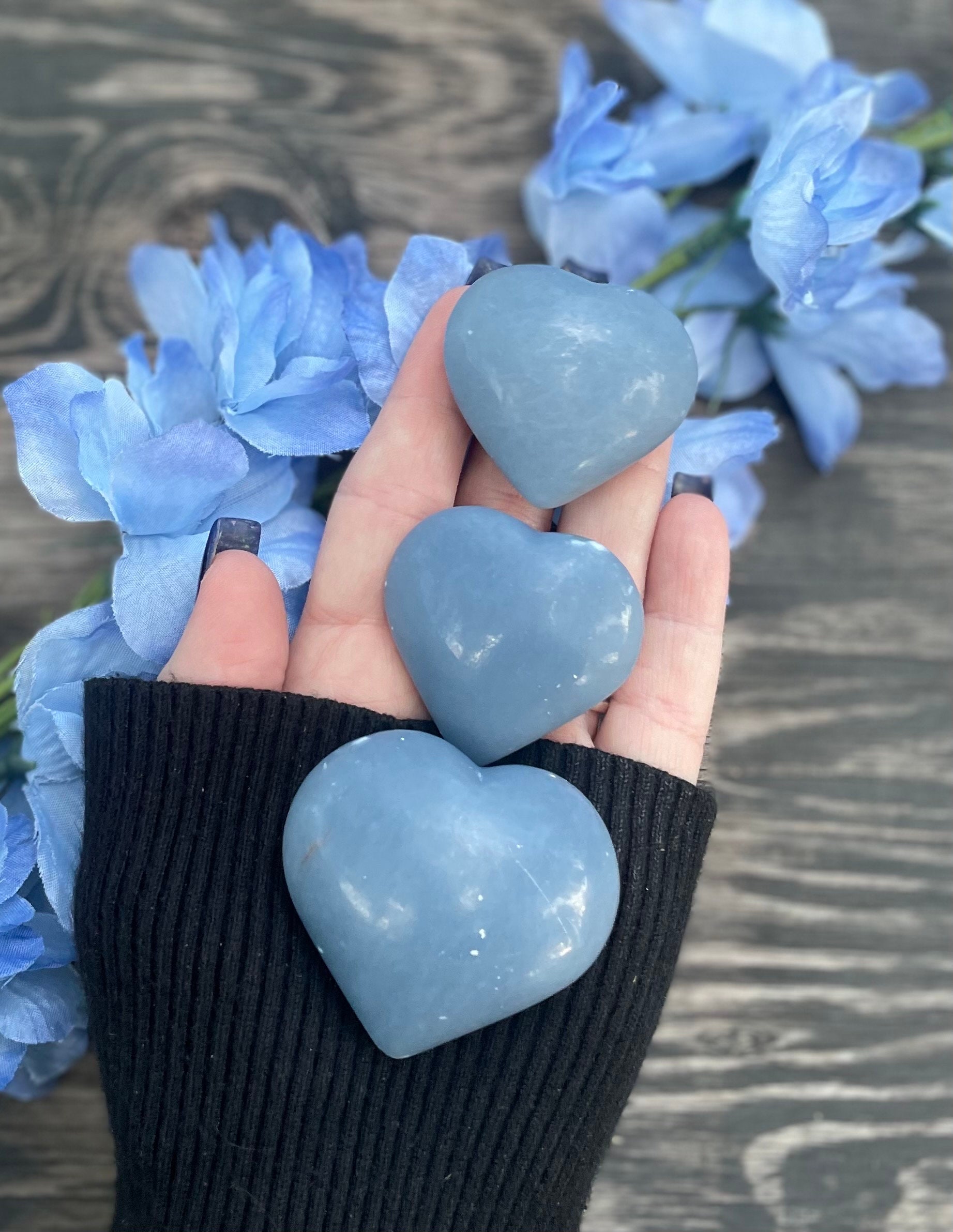 Angelite, Angelite Heart, Qty. 1