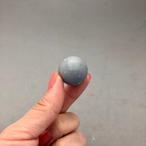 Angelite Mini Crystal Sphere (3/4 - 1") For Throat Chakra Stone, Connection To Angelic Realm, Spiritual Growth, Spell Jar Wish Jar Magic Angelite Mini Crystal Sphere (3/4 - 1") For Throat Chakra Stone, Connection To Angelic Realm, Spiritual Growth, Spell Jar Wish Jar Magic