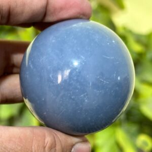 Mini Angelite Sphere: 55MM Reiki Crystal Ball, Home Decorative Mini Angelite Sphere: 55MM Reiki Crystal Ball, Home Decorative