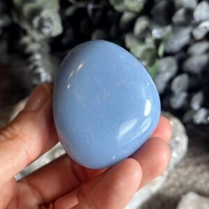 Angelite Palm Stone Angelite Palm Stone