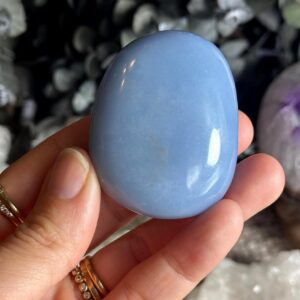 Angelite Palm Stone Angelite Palm Stone