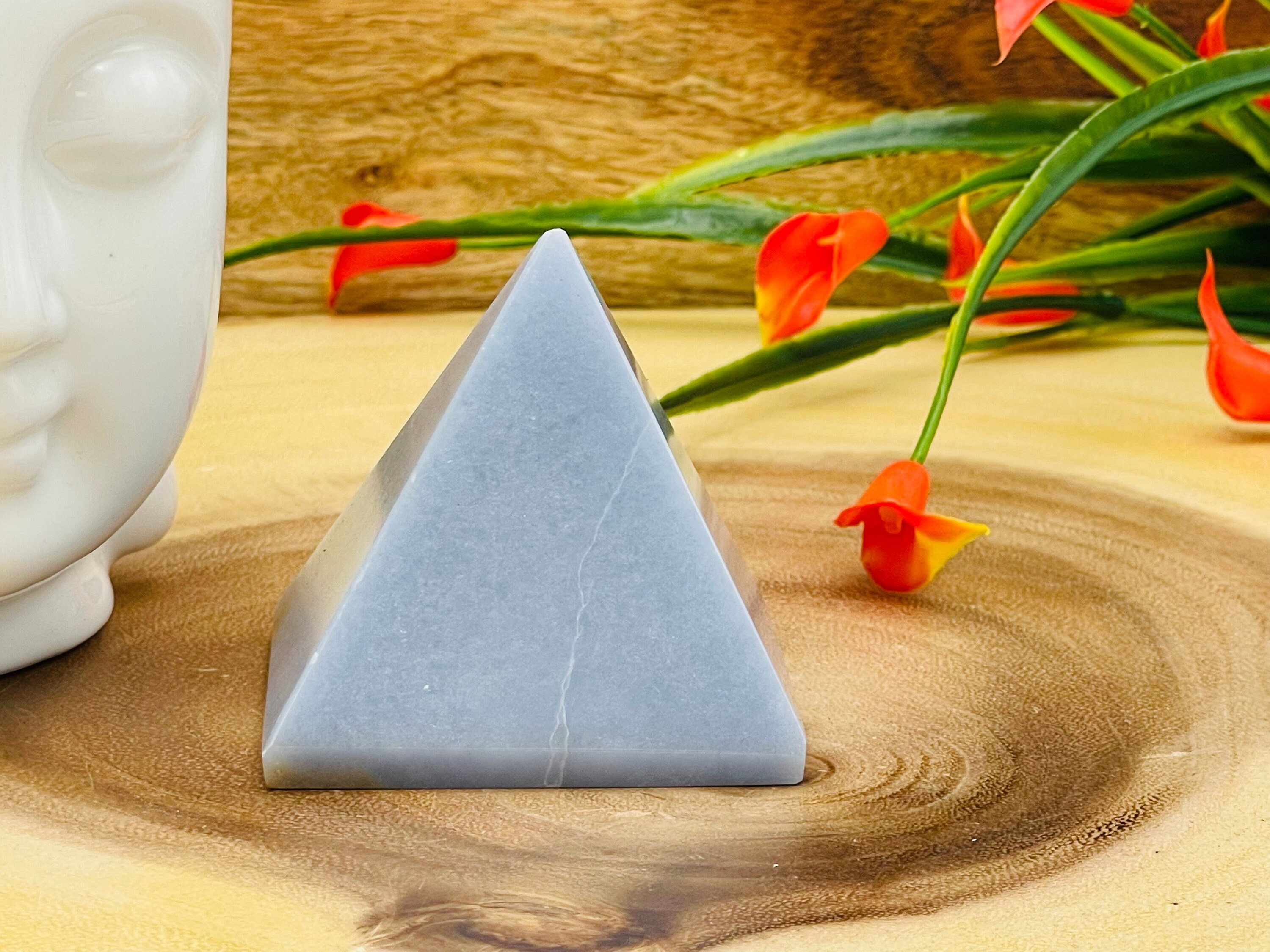 Angelite Pyramid, Healing Crystal, Angelite Pointer, Metaphysical, Reiki Angelite Pyramid, Healing Crystal, Angelite Pointer, Metaphysical, Reiki