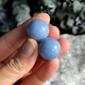Angelite Sphere: Mini Angel Stone, Grief Gift (3/4") Angelite Sphere: Mini Angel Stone, Grief Gift (3/4")