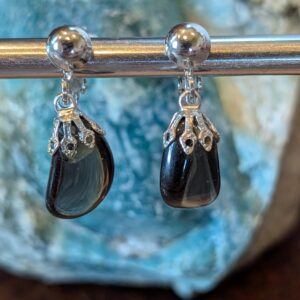 Apache Tears Clip-on Earrings