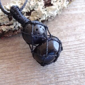 Black Lava And Apache Tears Macrame Necklace For Men, Protection Jewelry, Healing Stones And Crystal Jewelry, Gift For Dad, Husband, Him Black Lava And Apache Tears Macrame Necklace For Men, Protection Jewelry, Healing Stones And Crystal Jewelry, Gift For Dad, Husband, Him