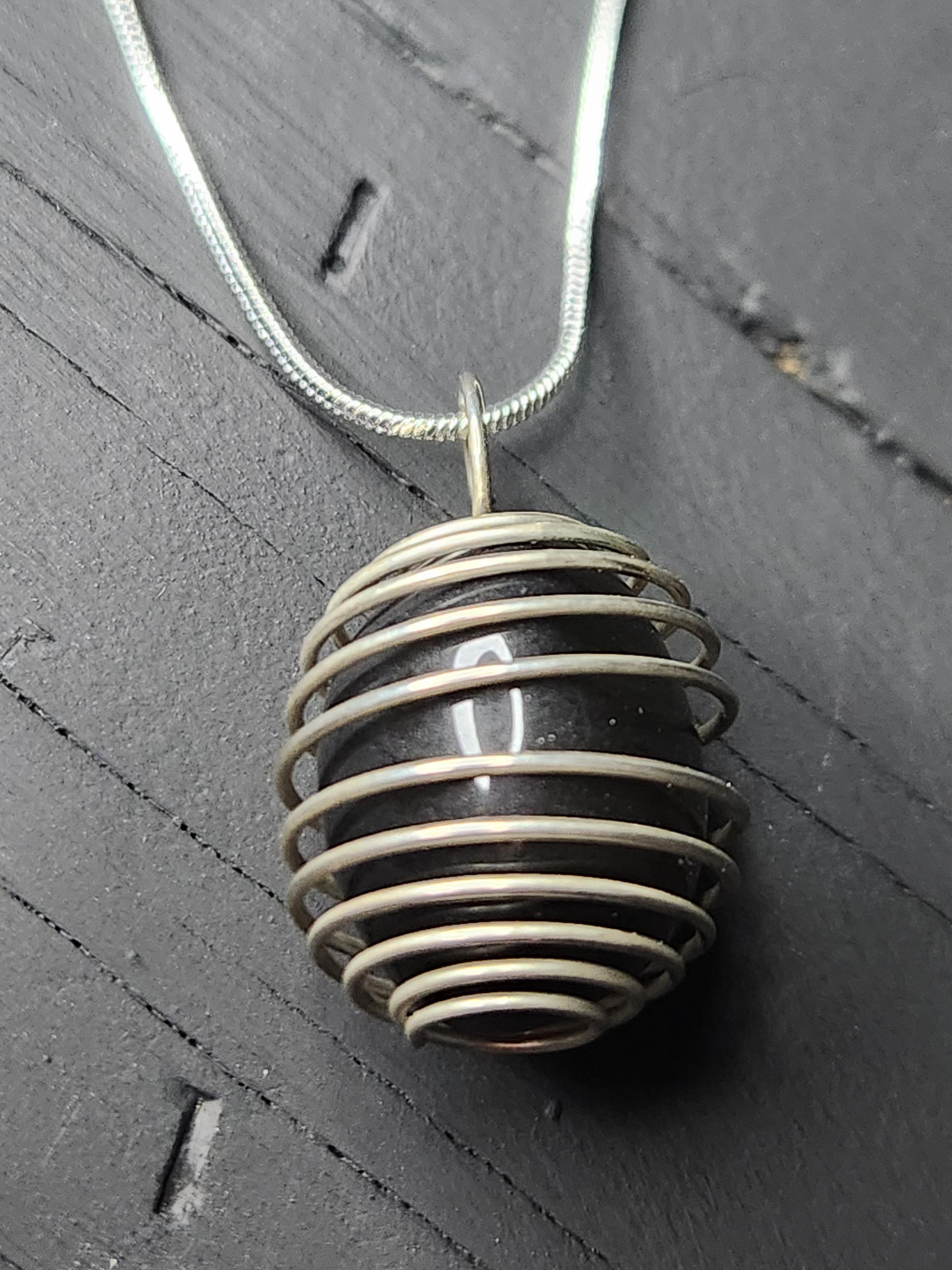 Obsidian "apache Tear" Tumbled Necklace From Arizona Obsidian "apache Tear" Tumbled Necklace From Arizona