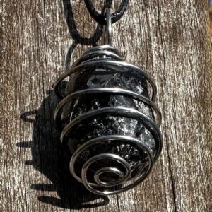 Apache Tear Obsidian Healing Stone Necklace!