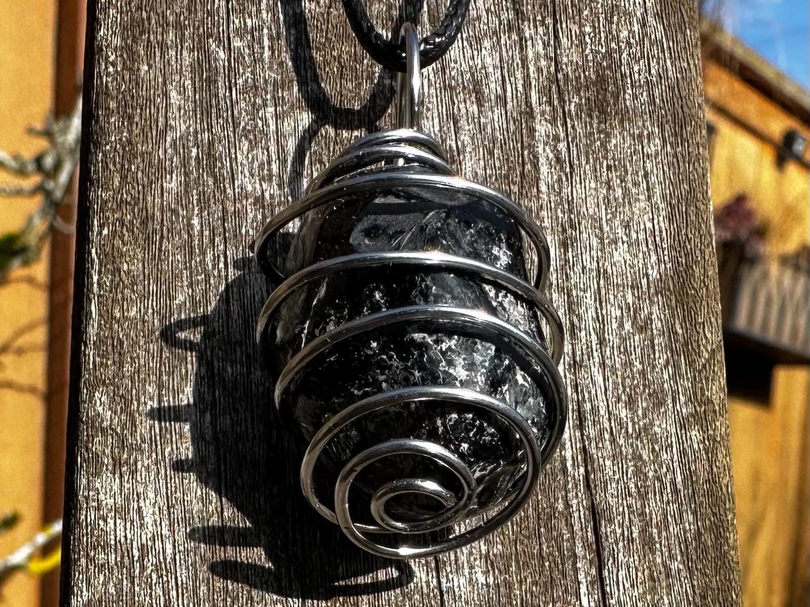 Apache Tear Obsidian Healing Stone Necklace!