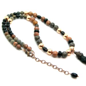 Tektite, Obsidian Apache tears Pendant Necklace