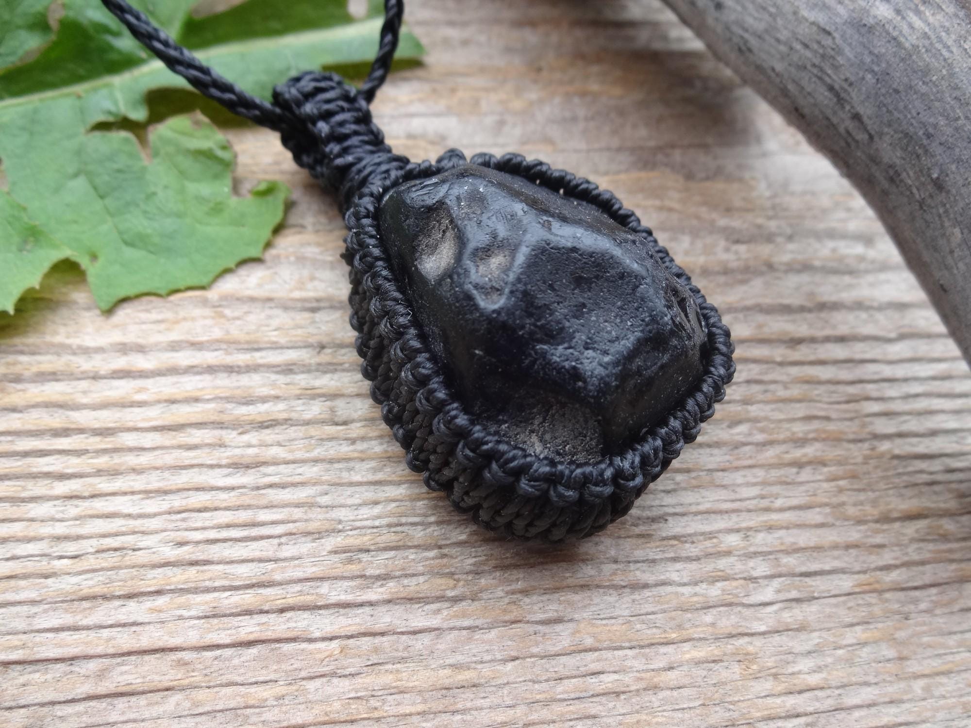 Apache Tears Macrame Necklace, Protection Pendant, Grief Support Jewelry, Grounding Stone Pendant, Unisex Gift Apache Tears Macrame Necklace, Protection Pendant, Grief Support Jewelry, Grounding Stone Pendant, Unisex Gift