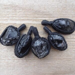 Apache Tears Necklace, Raw Stone Pendant, Black Obsidian Stone Necklace, Protection Necklace, Mens Jewelry, Raw Stone Necklace, Black Stone