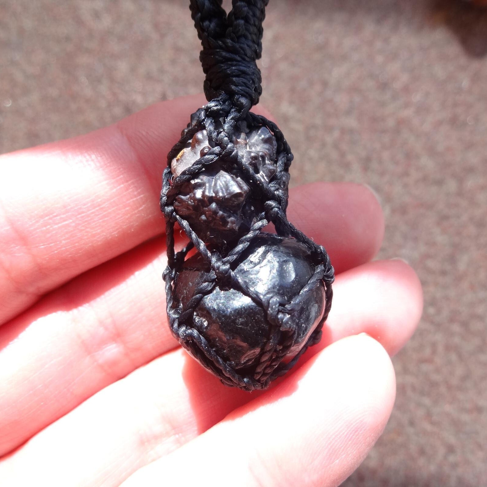 Powerful Apache Tears And Prophecy Stone Raw Nodule Macrame Necklace, Rare Gems Stone Pendant, Spiritual Stones, Gift Idea For Him Powerful Apache Tears And Prophecy Stone Raw Nodule Macrame Necklace, Rare Gems Stone Pendant, Spiritual Stones, Gift Idea For Him
