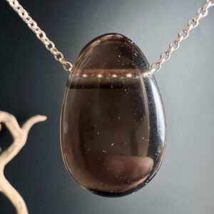 Apache Tear Pendant Obsidian | Black Protection Stone Necklace | Root Chakra | Scorpio Gift
