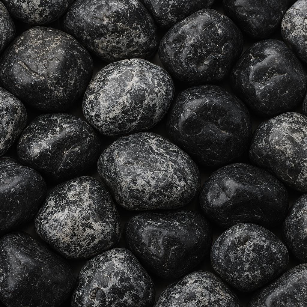 Apache Tears Rough Stones – 5 Piece Lot Of Natural Obsidian Healing Crystals