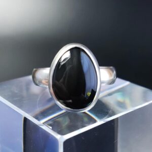 Sterling Silver Apache Tear Ring