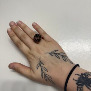 Wire Wrap Apache Tear Ring