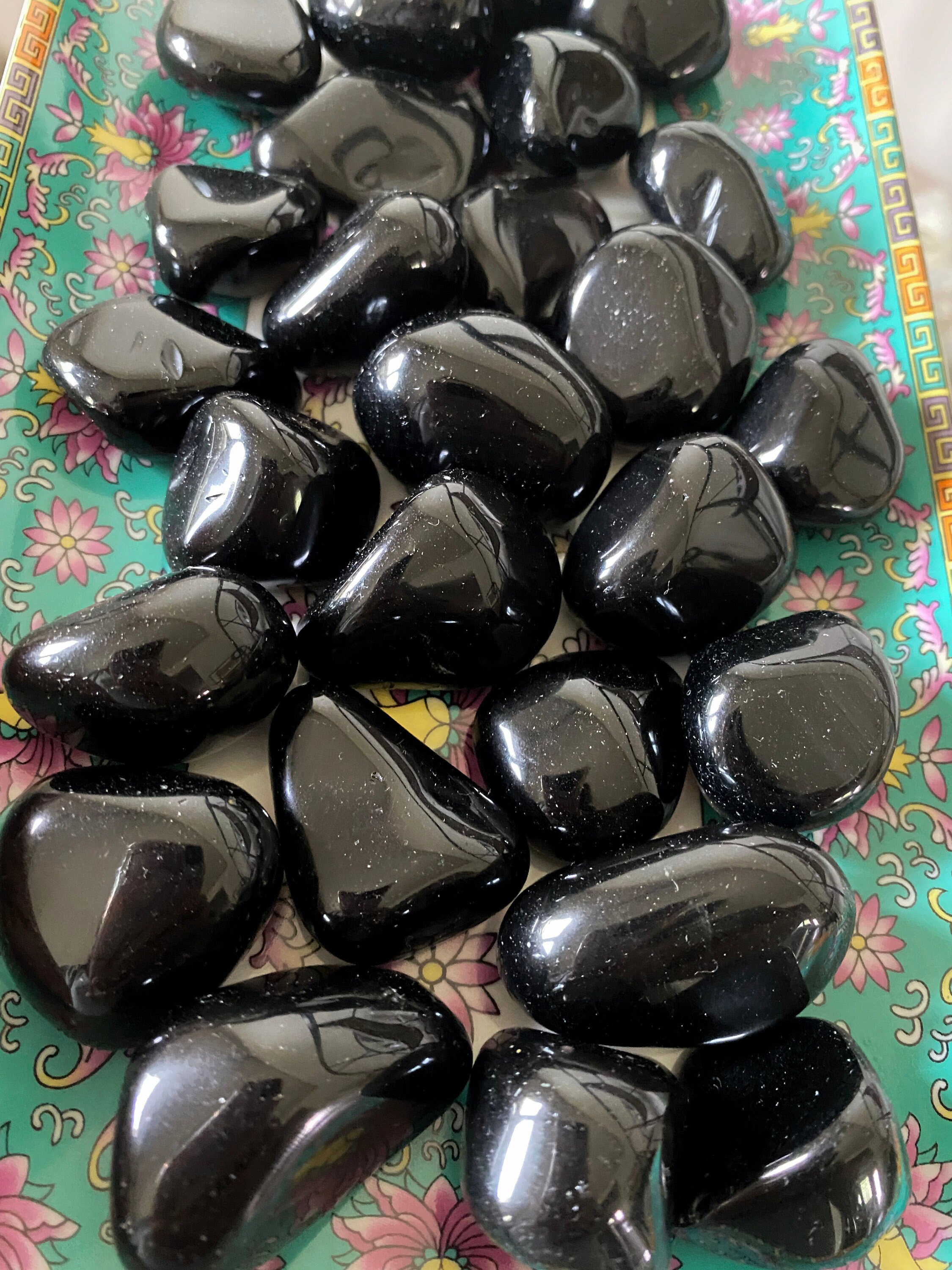 Tumbled Apache Tears, Two Sizes