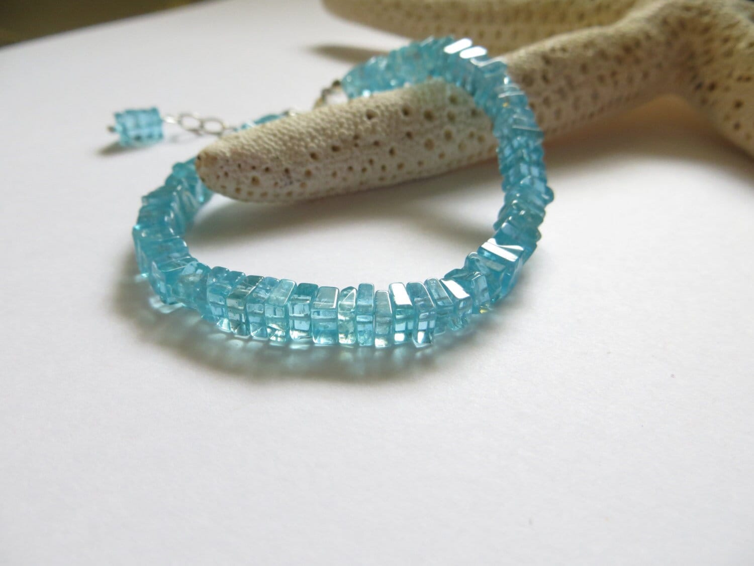 Apatite Bracelet, 925 Sterling Silver Adjustable Friendship Bracelet