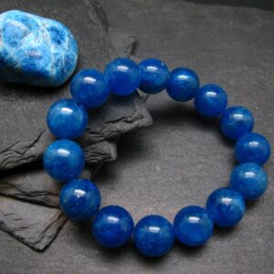 AAA Grade Neon Blue Apatite Genuine Bracelet ~ 7 Inches ~ 14mm Round Beads AAA Grade Neon Blue Apatite Genuine Bracelet ~ 7 Inches ~ 14mm Round Beads