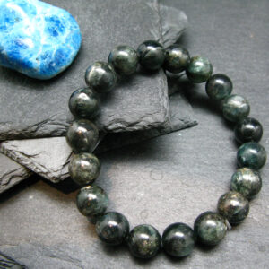 Dark Green Apatite Genuine Bracelet ~ 7 Inches ~ 10mm Round Beads