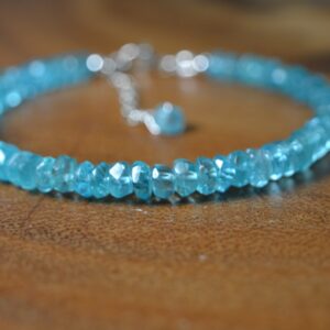 Gorgeous Caribbean Blue Apatite Bracelet In Sterling Silver // Statement Bracelet // Something Blue // Aqua Blue Apatite // Coastal, Beach