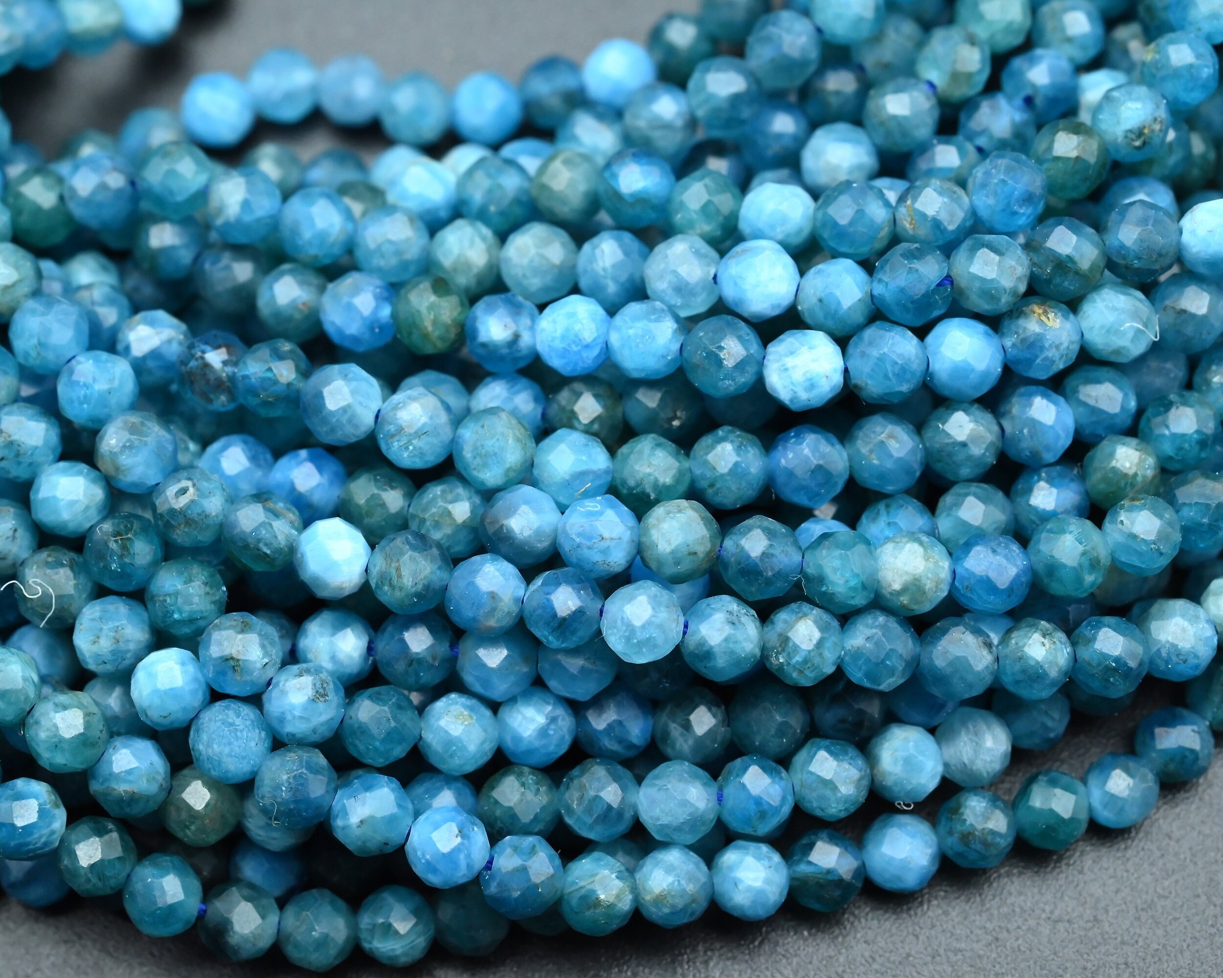 Natural Apatite Faceted Round Beads,2mm/3mm/4mm Loose Faceted Beads,for Jewelry Diy Making Beads,bracelet Making Beads.wholesale Beads.