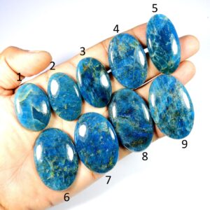 Aaa+ Neon Blue Apatite Gemstone. Natural Apatite Cabochon. Neon Blue Apatite. Oval Shape Sparkle Wholesale Neon Blue Apatite For Jewelry A.