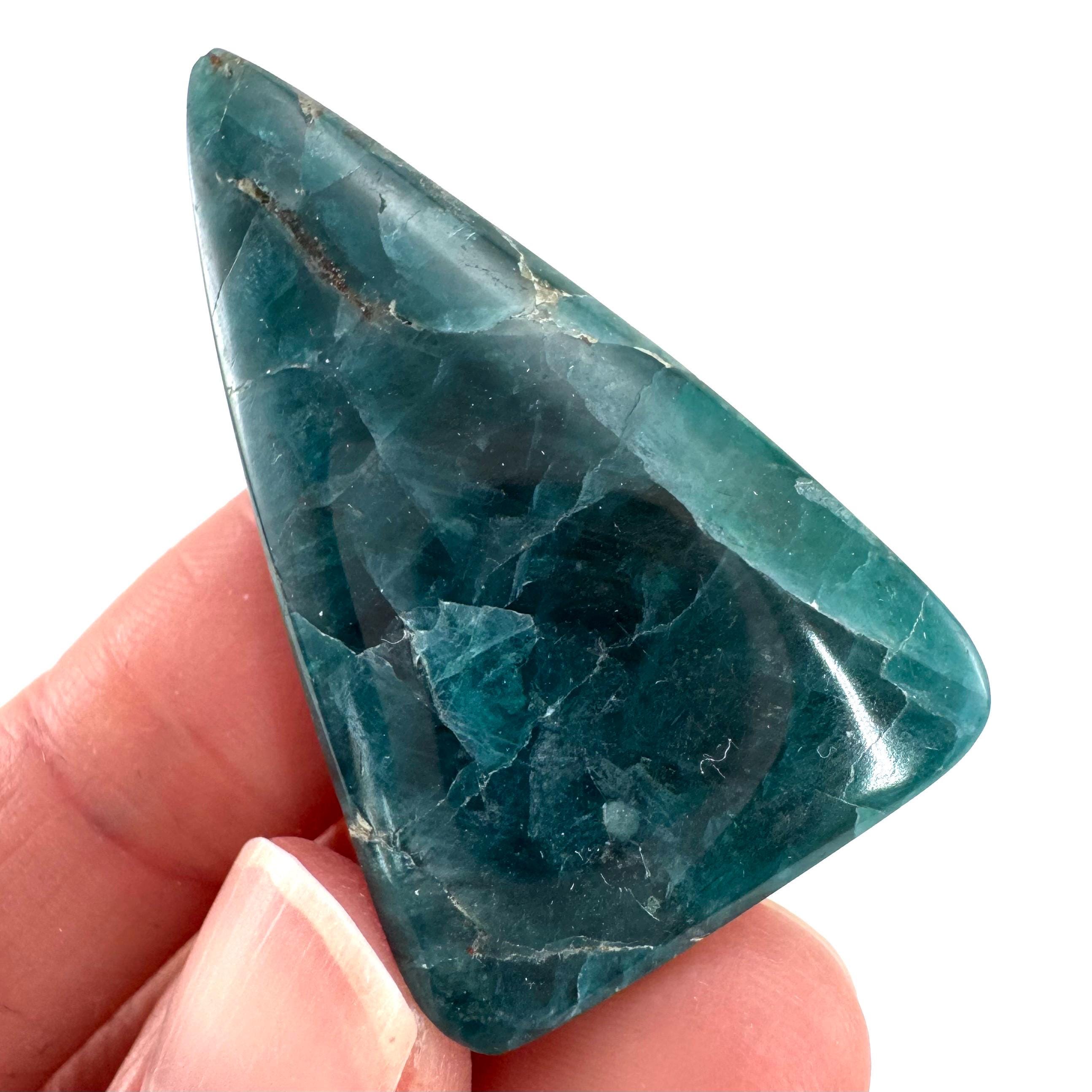 Blue Apatite Cabochon , Crystal Gemstone