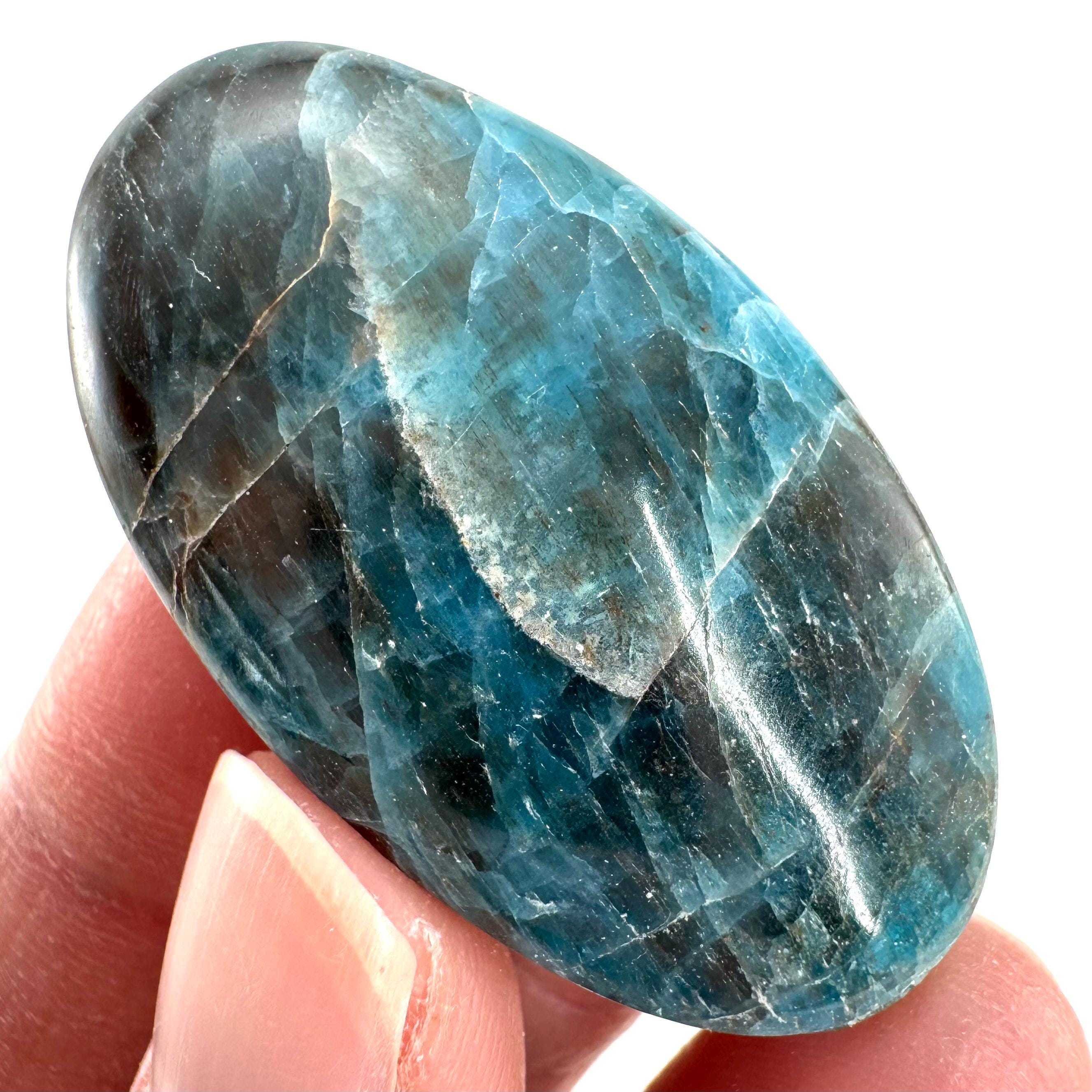 Blue Apatite Cabochon , Crystal Gemstone